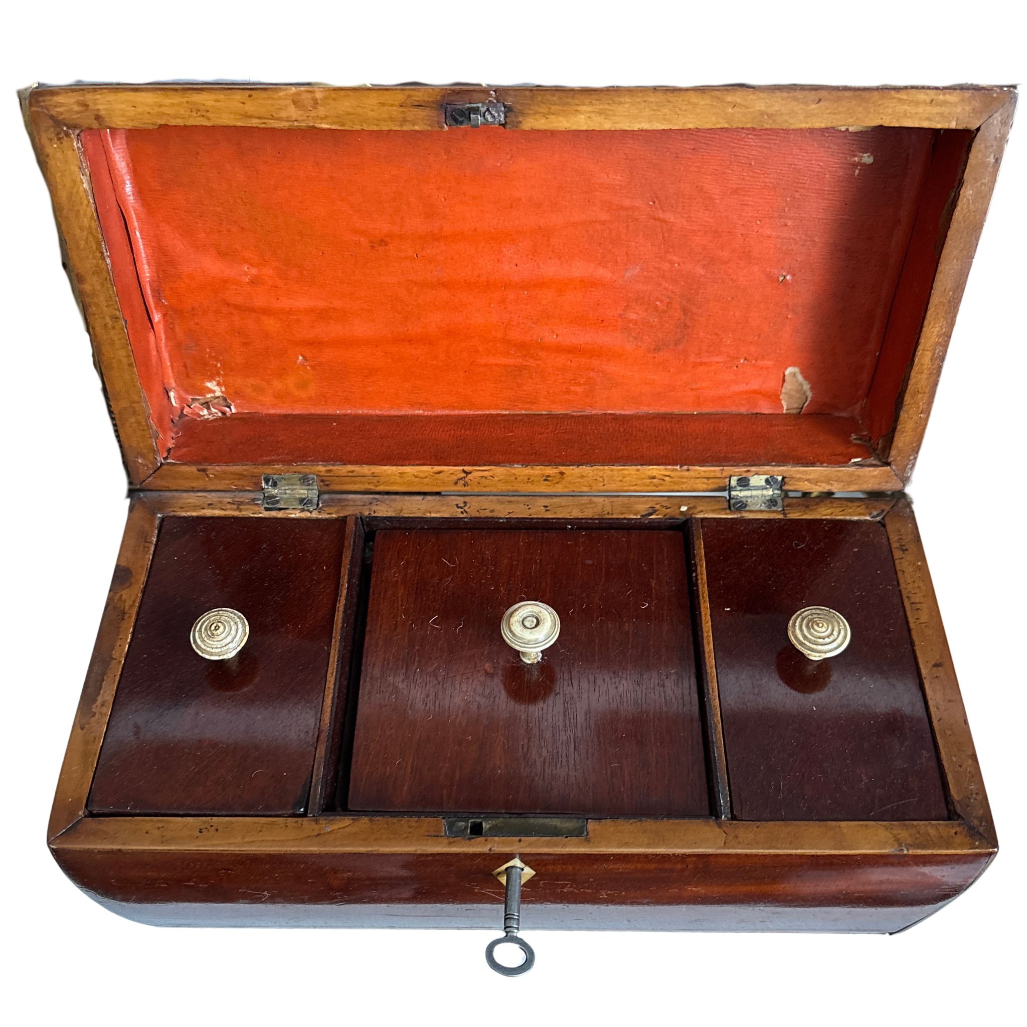 Antique English Mahogany Tea Caddy