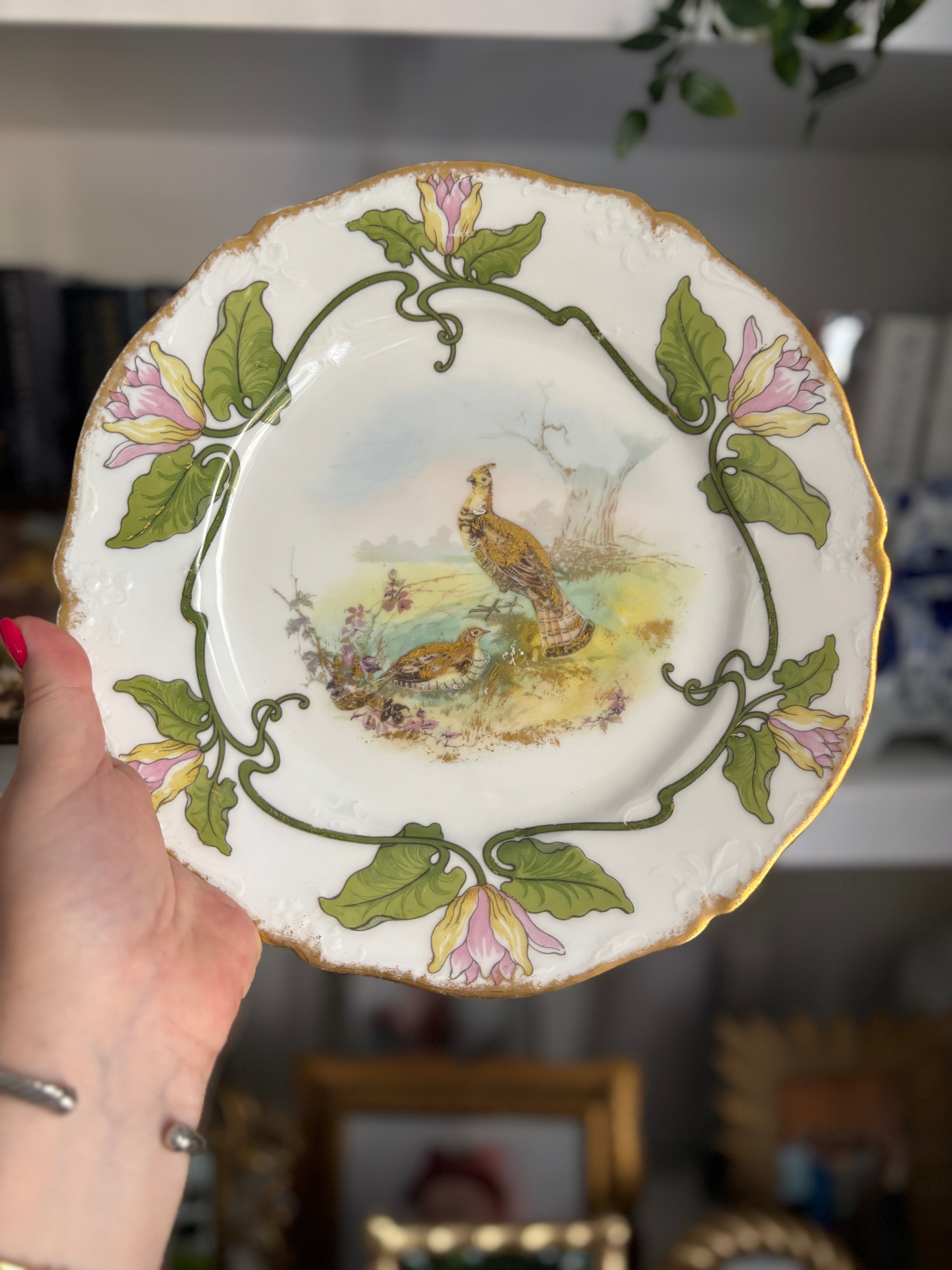 Antique Limoges Game Bird Plate