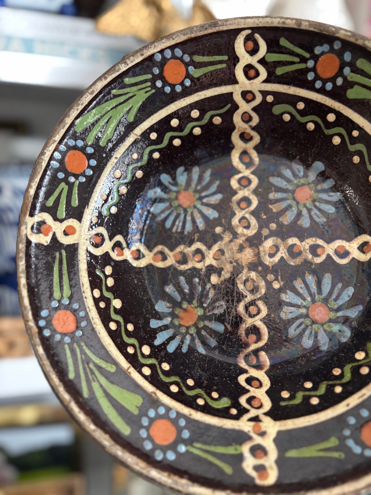 Vintage Hand painted Pottery Bowl