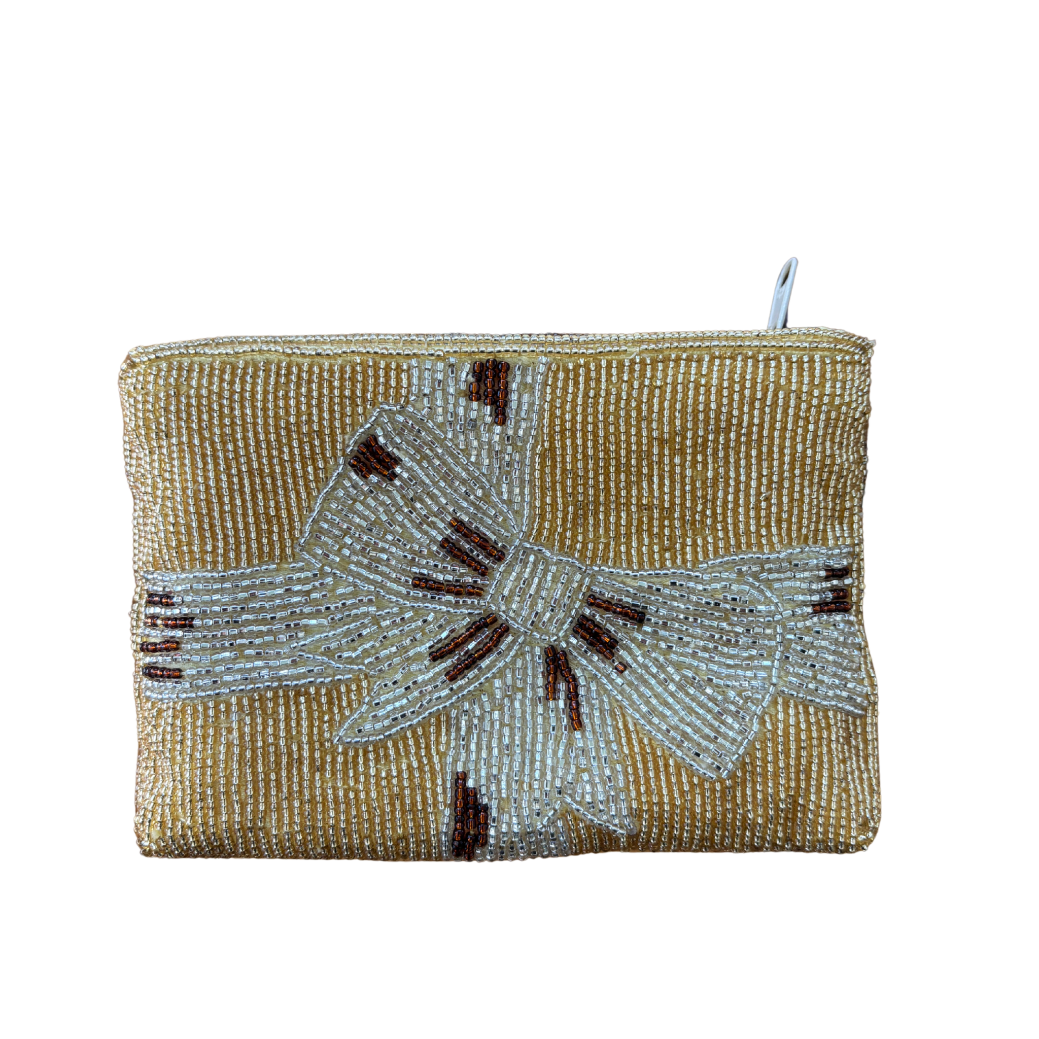 Neiman Marcus Beaded Zipper Pouch