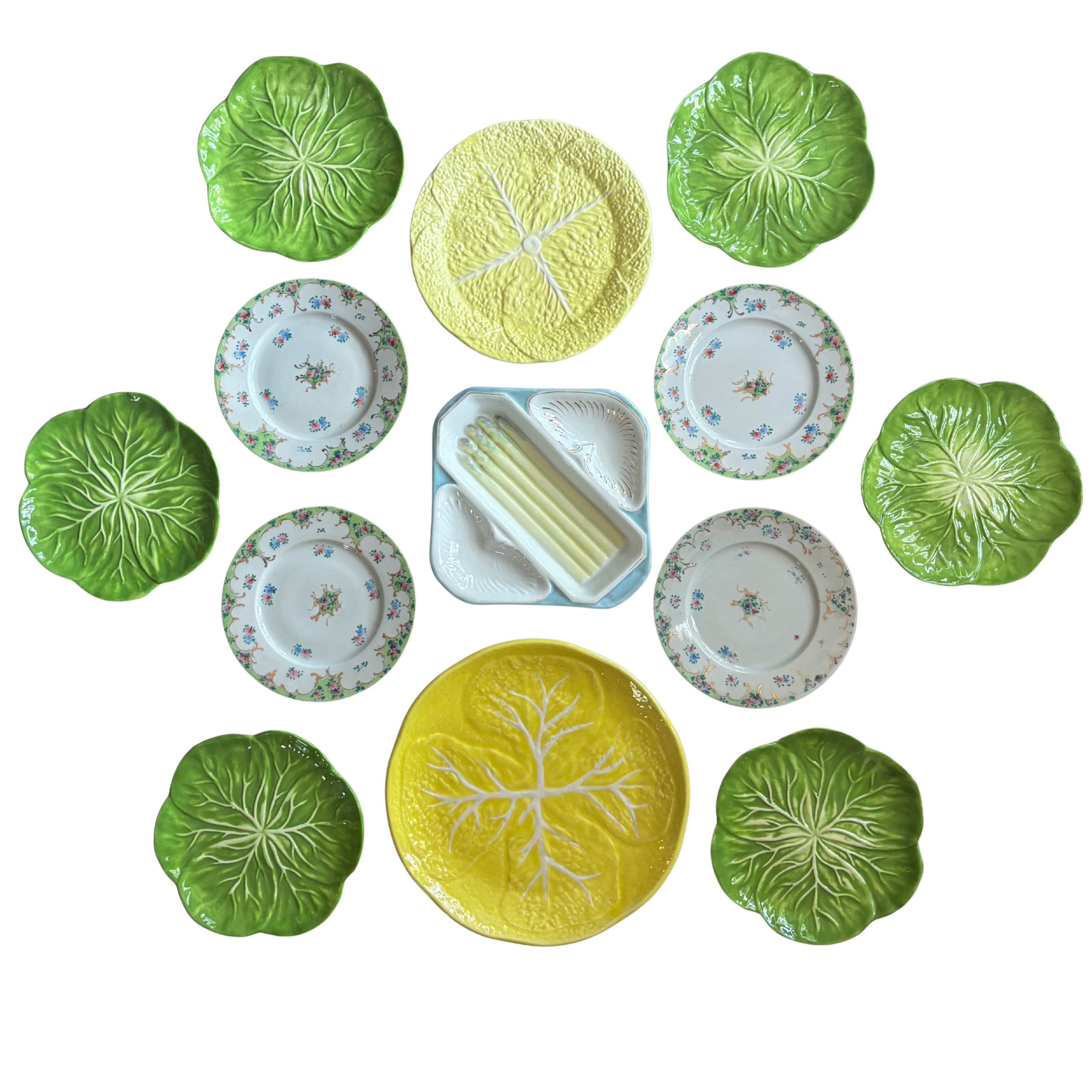 Instant Plate Wall in Pretty Greens and Yellows