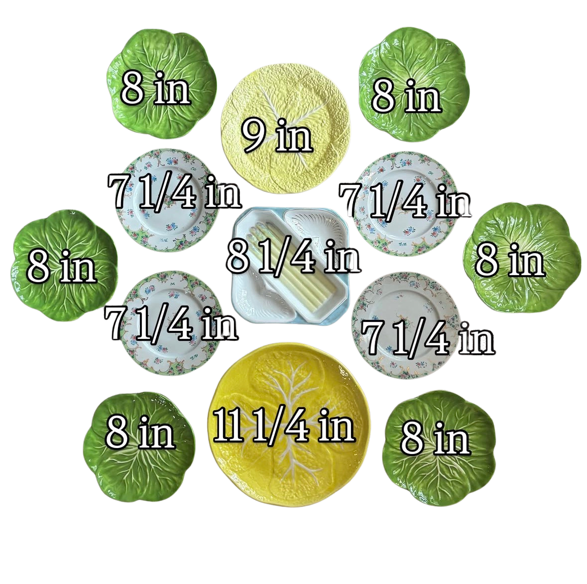 Instant Plate Wall in Pretty Greens and Yellows