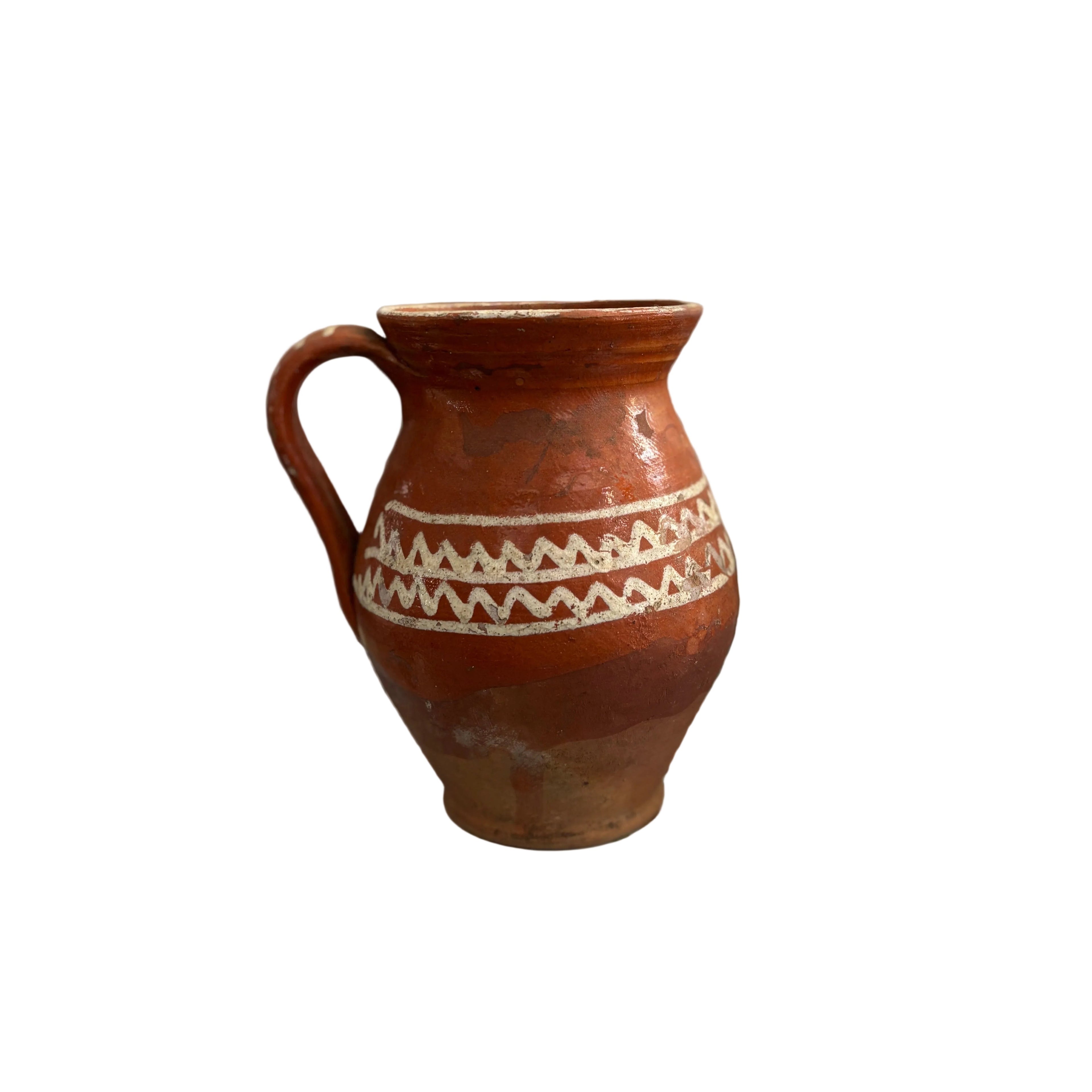 Antique Eastern European Folk Pottery Jug