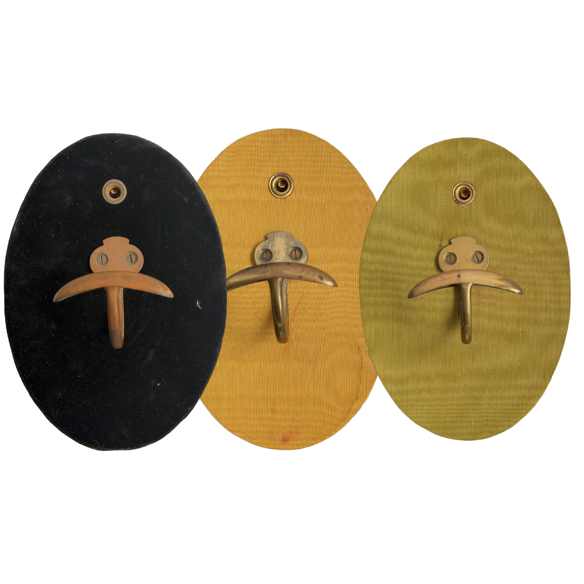 Vintage French Brass Pickaxe Wall Hooks