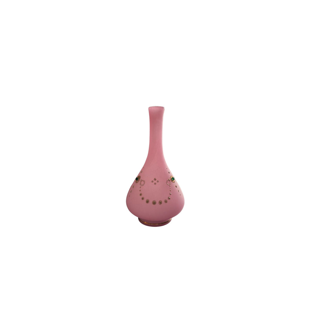 Pink satin opaline vase