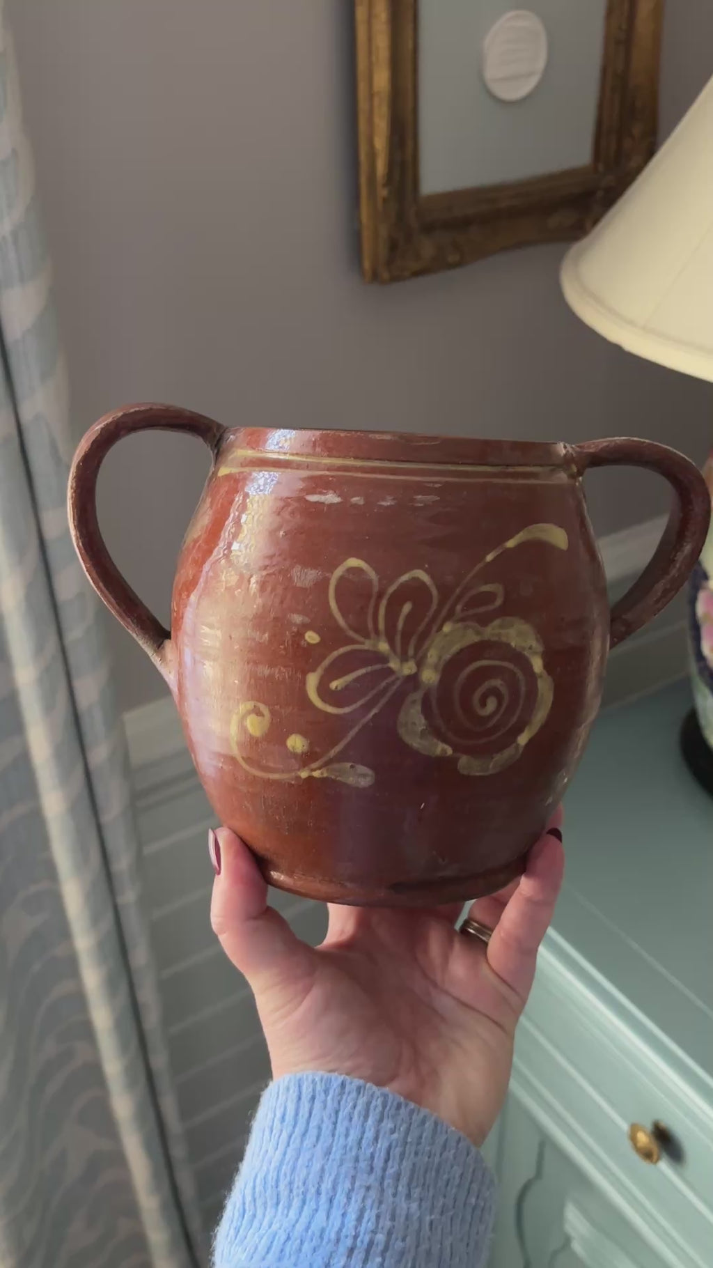 Vintage European earthenware pot